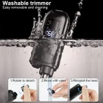 Nose Hair Trimmer for Men USB Rechargeable Nose and Ears Trimmer Mini Nose Hair Remover Wet Dry Electric Man Nose Hair Shaver 5