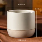Vintage Coffee Mug 100ml 180ml 230ml ceramics Tea cup Japanese-style cafes Drinkware Stoneware Espresso for Restaurants Hotels 6