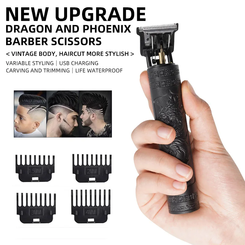 Haircut Razor for Men Rechargeable Clipper Shaver Adult Electric Vintage Clipperrazor Home USB Charging Barber Shop Black Dragon Haircut Razor for Men Rechargeable Clipper Shaver Adult Electric Vintage Clipperrazor Home USB Charging Barber Shop Black Dragon