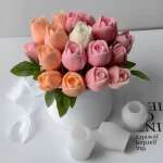 New Tulip Aroma Candle Silicone Mold DIY Flowers Resin Gypsum Form Decoration Mould Handmade Soap Candle Making Supplies 5
