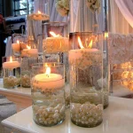 Large capacity Cylinder Wedding Glass Cup Candlestick Straight Tube Glass Vase Dining Table Candle Decoration Art Storage Jar 3