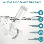 Electric Spin Scrubber,Bathroom Cleaning Brush Power Scrubber with 5 Replaceable Brush Heads, Electric Cleaning Brush 3