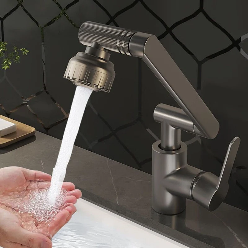Dual Mode Universal Rotating Faucet Robotic Arm Wash Basin Kitchen Bathroom Hot and Cold Household Basin Wash Basin Sink Dual Mode Universal Rotating Faucet Robotic Arm Wash Basin Kitchen Bathroom Hot and Cold Household Basin Wash Basin Sink