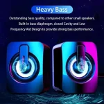 New PC Sound Box HiFi Stereo Speakers with USB Wired Microphone and LED Light for Desktop Wholesale Subwoofer 4