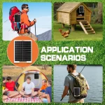 Solar Panel 30W With USB Waterproof Outdoor Hiking And Camping Portable Battery Mobile Phone Charging Bank Charging Panel 6V 6
