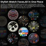 2025New For Android and ios Smart Watch Men AMOLED Screen GPS Motion trajectory Heart Rate Bluetooth Calls SmartWatch Waterproof 4