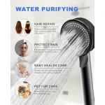 Bathroom Sink Faucet Head of A Shower High Pressure 5 Modes Adjustable with Hose Water Saving One-Key Stop Bathroom Accessories 5