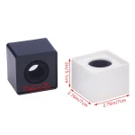 1Pc Square Microphone Flag Mic Station Cube Interview Box Holder Reporter Decor Flags News Accessories 6