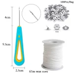  100Pcs Candle Holder 61m Cotton Candle Wick Smokeless Aromatherapy Cylindrical Candle Thread Candle Making Kit DIY Candle Make 2