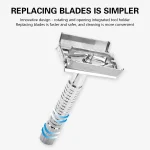 Double Edge Safety Razor for Unisex Safety Razor with a Delicate Box Holder With Blade Professional Barber Styling Accessories 4