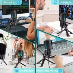 Zealsound RGB Recording Microphone With Articulated Arm/USB Condenser Mic with Tripod For Gaming Podcasting Streaming Youtube 6