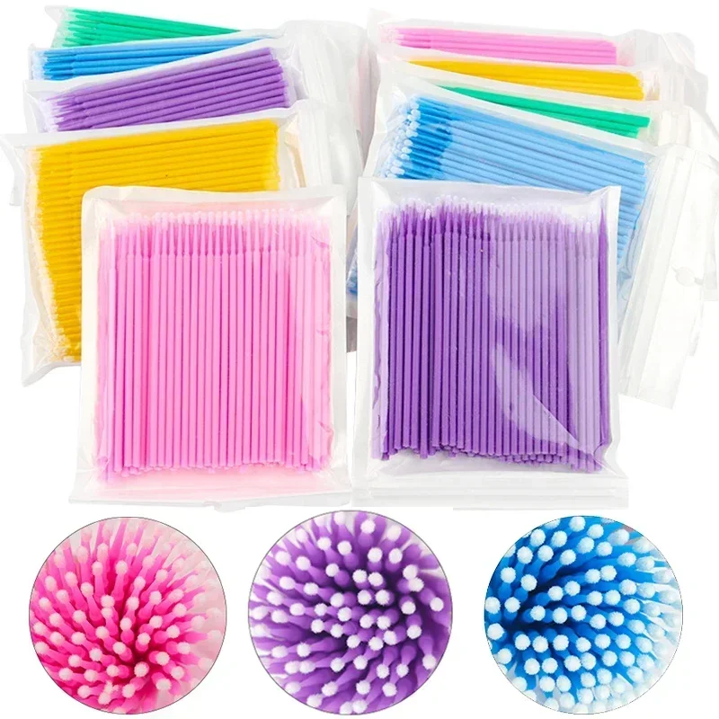 Brush Lash Extension 100Pcs Eyelash Cleaning Micro Cotton Swab Individual Eyelashes Microbrush Beauty Makeup Clean Remover Tools Brush Lash Extension 100Pcs Eyelash Cleaning Micro Cotton Swab Individual Eyelashes Microbrush Beauty Makeup Clean Remover Tools