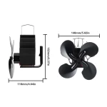 Magnetic Heat Powered Wood Stove Fan for Chimneys and Pipes Efficient Heat Circulation Suitable for Wood/Log Burner/Fireplace 2