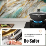 10-40PCS Imitation 3D Marble Wall Sticker Self Adhesive Waterproof Oilproof Wallpaper for Kitchen Tile Wall DIY Home Decoration 5