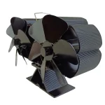 Wood Stove Fan Heat Powered Dual Silent Motors 6 Blades Non-Electric Heat Activated Fireplace Fan with Bracket and Magnetic Ther 4