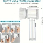 Electric Spin Scrubber,Bathroom Cleaning Brush Power Scrubber with 5 Replaceable Brush Heads, Electric Cleaning Brush 4