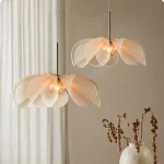Vintage Fabric Ceiling Pendant Light Wabi Sabi Japan Ceiling Hanging Lamp Living Room Restaurant Hotel Chandelier Mood Light 2