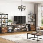 Tribesigns 78 Inch TV Stand for TVs up to 85 Inch, Media Entertainment Center Console Table, 3-Tier TV Console Table 2