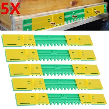 5Pc Plastic Beehive Door Beekeeping Beehive Box Door/Anti-Escape Hive Gate Sheet Nest Spacer Bee Box Entrance Beekeeper Tools