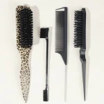 Bristle Slick Back Hair Brush for Sleek Ponytail Bun & Smoothing Baby Hairs, Flyaways, Edge Control - Backcombing & Teasing 2