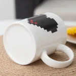 330ML Peach Heart Color-changing Ceramic Cup Novelty Magic Cup Creative Design Coffee Mug Valentine's Day Preferred Gift 5