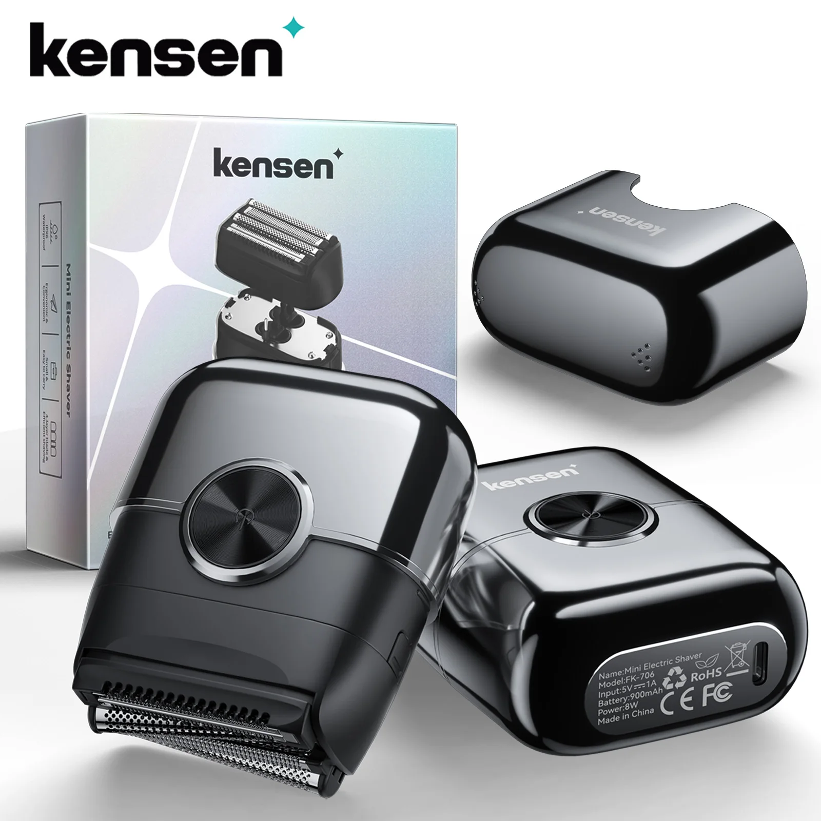 KENSEN S26 Electric Shaver for Men 4D Floating Blades Foil Shavers Waterproof 8000RPM Beard Trimmer Portable Mini Electric Razor KENSEN S26 Electric Shaver for Men 4D Floating Blades Foil Shavers Waterproof 8000RPM Beard Trimmer Portable Mini Electric Razor