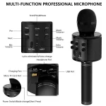 Portable Handheld Wireless Karaoke Microphone Speaker Microphone for Kids Music Player Singing Recorder KTV 6