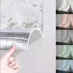 1/2.8/10m 3D thick adhesive wallpaper linen diatom mud wall sticker decoration renovation collision-proof home decoration 3