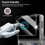 4 IN 1 Case+Glass for R36S Game Console Travel Carrying Storage Bag & Screen Protectors Tempered Glass Film for R36S Accessories 4