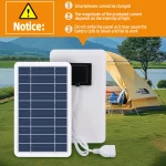 2W Solar Panel With USB Waterproof Outdoor Hiking And Camping Portable Battery Mobile Phone Charging Bank Charging Panel 5V 6