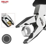 DELIXI ELECTRIC Wire Pliers，Sharp Large Opening Diagonal Pliers Needle Nose Pliers，for Cutting，Twisting and Clamping MetalWires 4