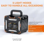 300W Portable Power Station, Solar Generator 259Wh (70,000mAh) LiFePO4 Battery with 65W USB-C PD & Pure Sine Wave, Customized 4