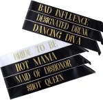Bride To Be Team Bride Tribe Sash Set for Wedding Bachelorette Party Bridal Shower Hen Girls Night Out Decoration Favor Gifts 3