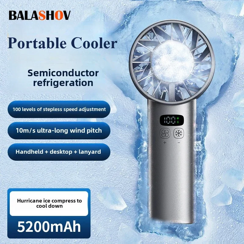 Ice compress high-speed cooling fan handheld fans USB Rechargeable portable mini fan LED Digital Display, Travel,Camping,Outdoor Ice compress high-speed cooling fan handheld fans USB Rechargeable portable mini fan LED Digital Display, Travel,Camping,Outdoor