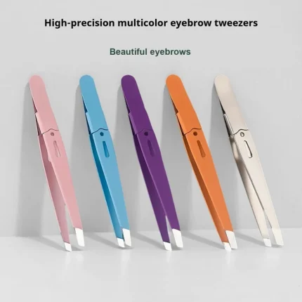 Expert Eyebrow Hair Removal Tweezer, High Precision Slant Tip Stainless Steel Tweezers for Men and Women