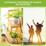 Garden Irrigation Controller with Timed Automatic Watering Device Built-in 1800mAh Battery Plant Watering System USB Charging 4