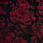 7-Piece Queen Comforter Set with Matching Curtains - Burgundy Flower Patchwork Bed in a Bag Bedding Set 5