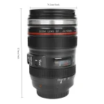 1pc SLR Lens Cup Camera Camera Lens Model Stainless Steel Casual Cup with Lid Coffee Mug White Black Coffee Mugs Creative Gift 6