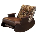 Solid wood retro rocking chair, balcony lounge chair, lazy sofa chair, living room adult leisure chair, single rocking chair 6