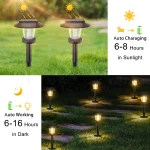 Solar Pathway Lights LED Outdoor Landscape Path Lamp IP65 Waterproof Solar Garden Lights For Yard Garden Walkway Patio Driveway 5