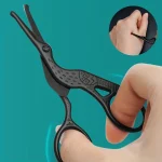Round Head Stainless Steel Nose Hair Scissors Stork Type BeautyScissors For Eyebrows Nose Hair Beard Ear Hair Eyebrow Scissors 3