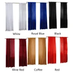 Modern Solid Satin Door Window Curtain Ornamental and Practical Integration Nice Room Semi-shading Drape Curtains 2