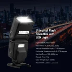 Andoer Flash Speedlite GN40 Adjustable LED Fill Light On-camera Flash With Bracket Replacement for Canon Nikon DSLR Cameras 2