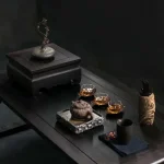 Chinese Style Ceramic Vase & Planter Set - Retro Flower Tea Tray Ornaments for Home Decor Mini Pottery Centerpiece TabletopDecor 2