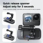 TELESIN 360° Rotation Magnetic Backpack Clip Clamp Mount for GoPro Hero 13 12 11 10 9 8 7 Insta360 DJI Action Camera Accessories 5