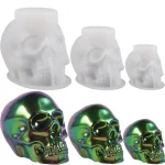 Halloween Ornament Silicone Candle Mold DIY Handmade Skull Scented Candle Soap Plaster Resin Casting Molds Home Decor Craft Gift 4
