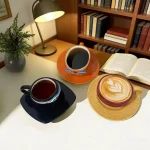 Cartoon Coffee Cup and Saucer Creative Hat Shaped Water Cups Cosplay Anime Chopper Ace Sabo Ceramic Mug Dessert Plate Gifts 5