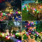 Outdoor Lights Solar Lawn Lamp Garden Lamp LED Wind-driven Firefly Ground Plug Lamp for Garden Lawn Landscape Holiday Light 6