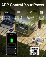F2400 Portable Power Station with Panel, (4800W Peak) generador eléctrico portátil 2048Wh LiFePO4 Battery Solar 4