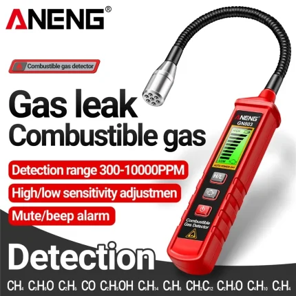 Handheld Gas Leak Detector ANENG GN803 Testers Methane Combustible Gas Detector Gases Concentration Analyzer Meter Leakage Tools